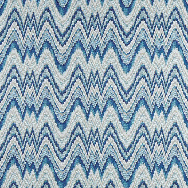 Schumacher Valkyrie Flame Stitch Delft Fabric 68940