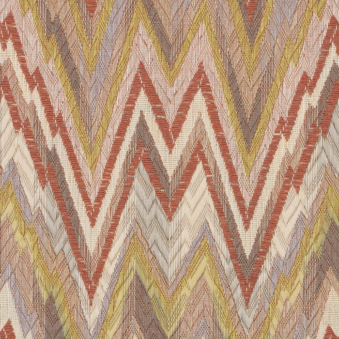 Schumacher Valkyrie Flame Stitch Terracotta Hills Fabric 68943