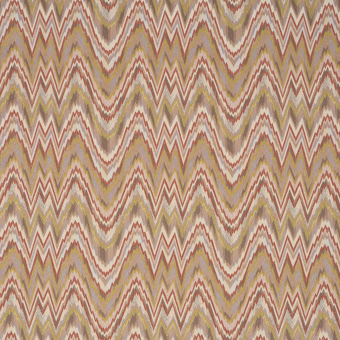 Schumacher Valkyrie Flame Stitch Terracotta Hills Fabric Sample 68943