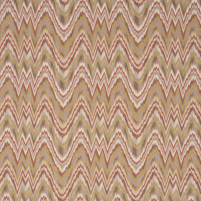 Schumacher Valkyrie Flame Stitch Terracotta Hills Fabric Sample 68943