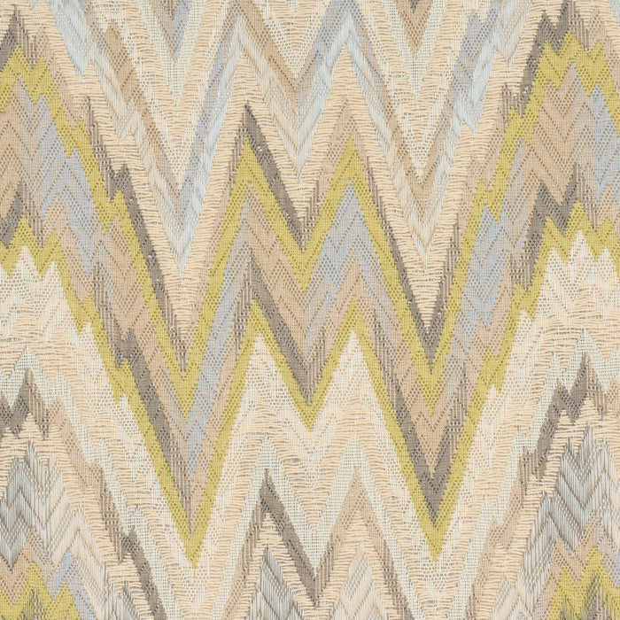 Schumacher Valkyrie Flame Stitch Lemon Sage Fabric Sample 68944