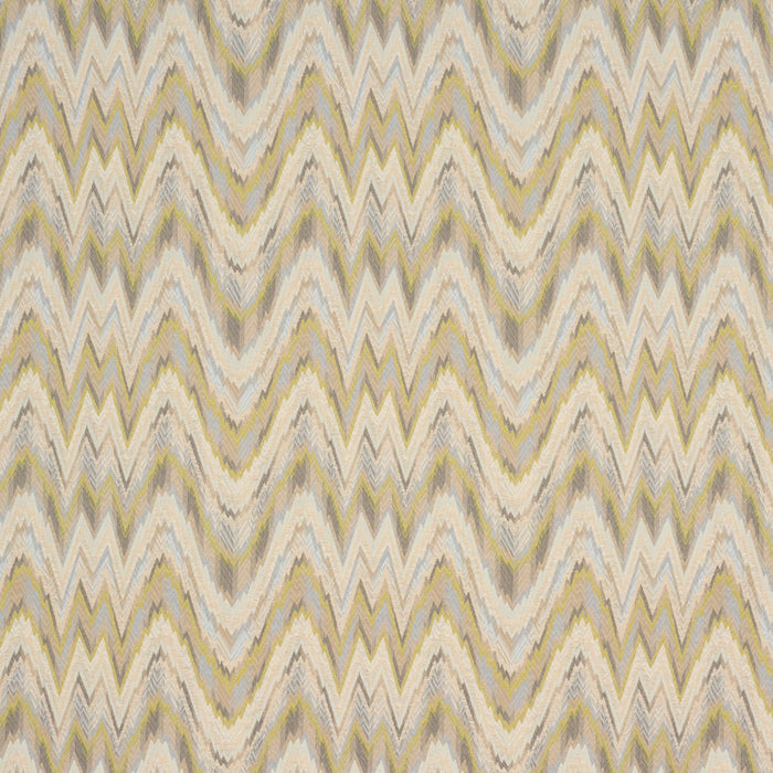 Schumacher Valkyrie Flame Stitch Lemon Sage Fabric Sample 68944