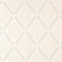 Schumacher Eugenie Matelasse Ivory / Bleu Fabric 69131