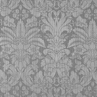 Schumacher Colette Linen/Silk Damask Charcoal Fabric 69143