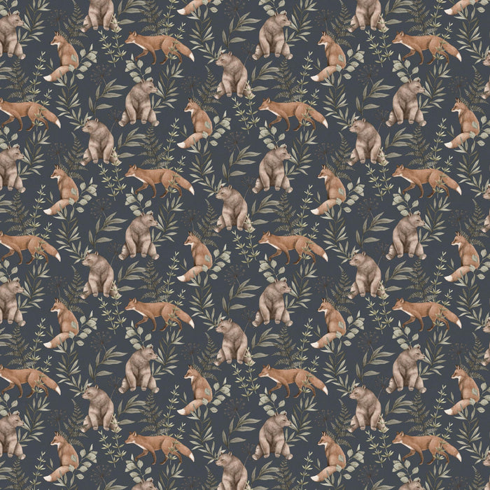 Schumacher Wild Forest Midnight Wallpaper Sample 6920