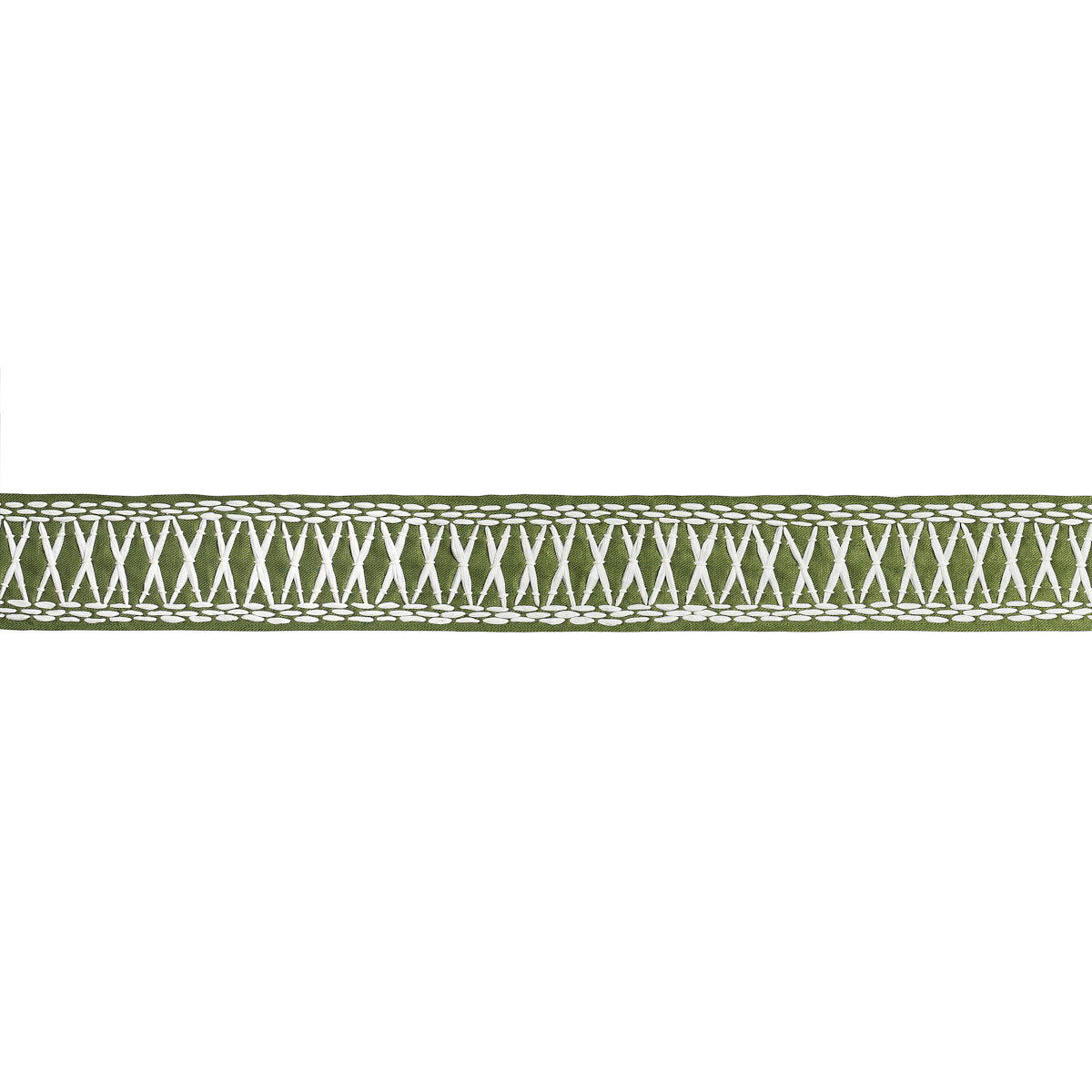 Schumacher Tikki Tape Green Trim Sample 69306