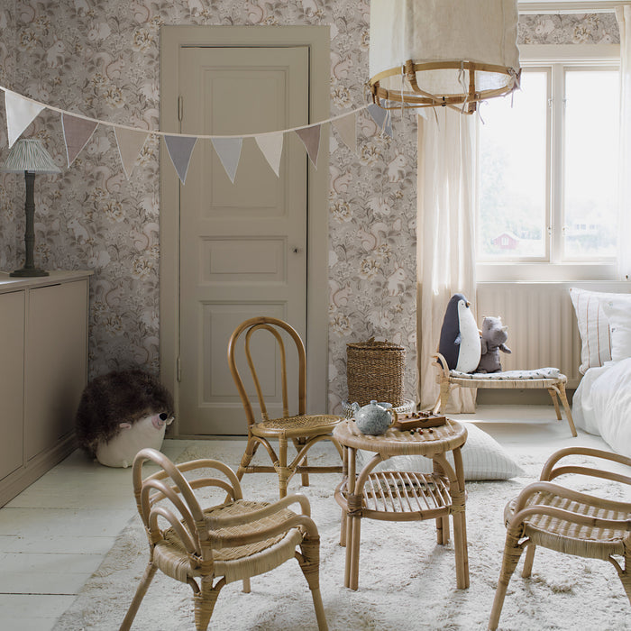 Schumacher Magic Forest Taupe Wallpaper Sample 6933