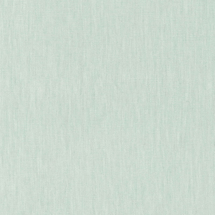 Schumacher Lange Glazed Linen Aquamarine Fabric Sample 69351