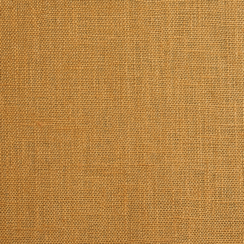 Schumacher Lange Glazed Linen Caramel Fabric Sample 69368