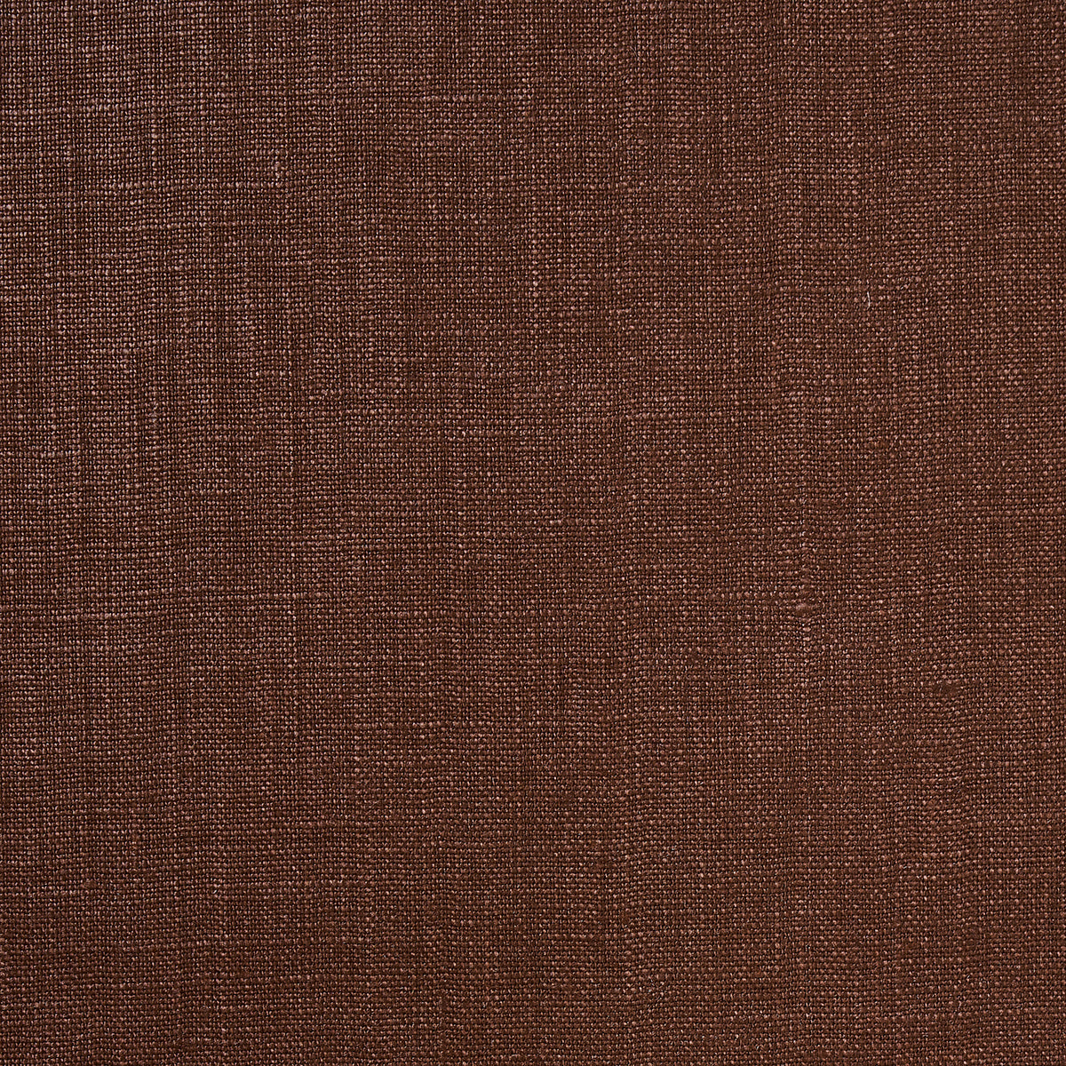 Schumacher Lange Glazed Linen Brown Fabric Sample 69369