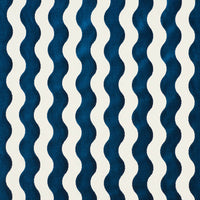 Schumacher The Wave Velvet Navy Fabric 69423
