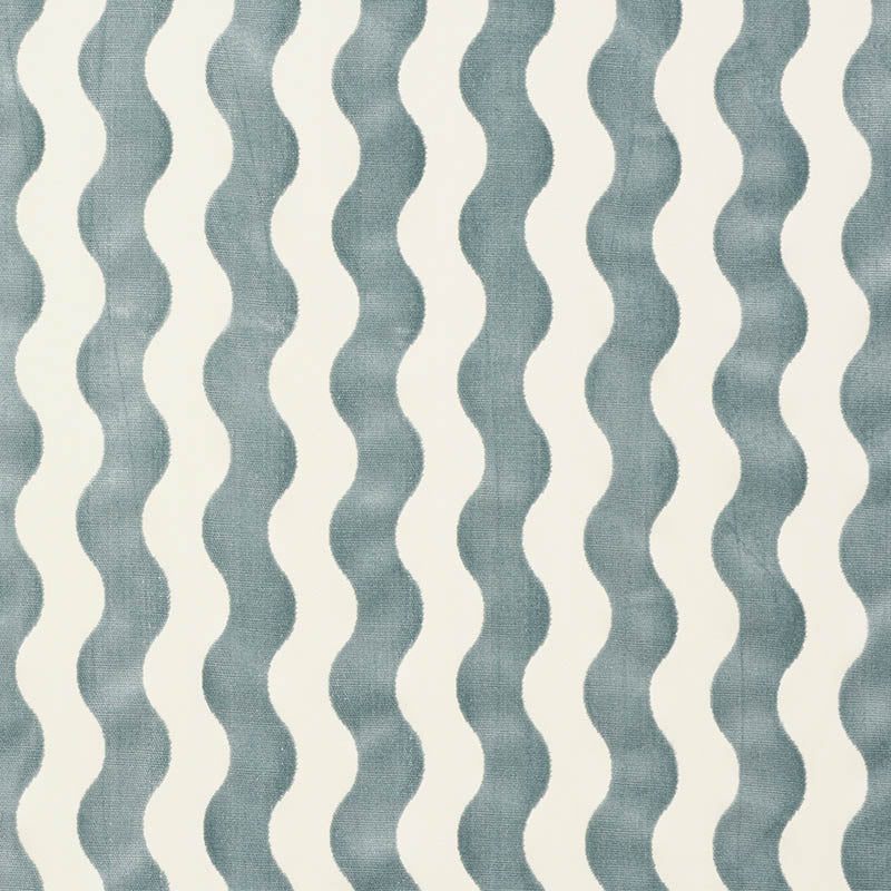 Schumacher The Wave Velvet Sky Fabric 69424