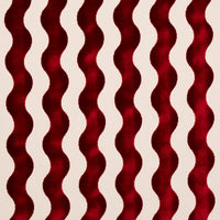 Schumacher The Wave Velvet Red Fabric 69427