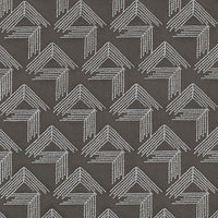 Schumacher V Step Charcoal Fabric 69433