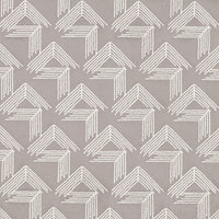 Schumacher V Step Pale Grey Fabric 69434
