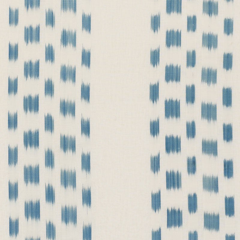 Schumacher Izmir Ikat Stripe Sky Fabric Sample 69472
