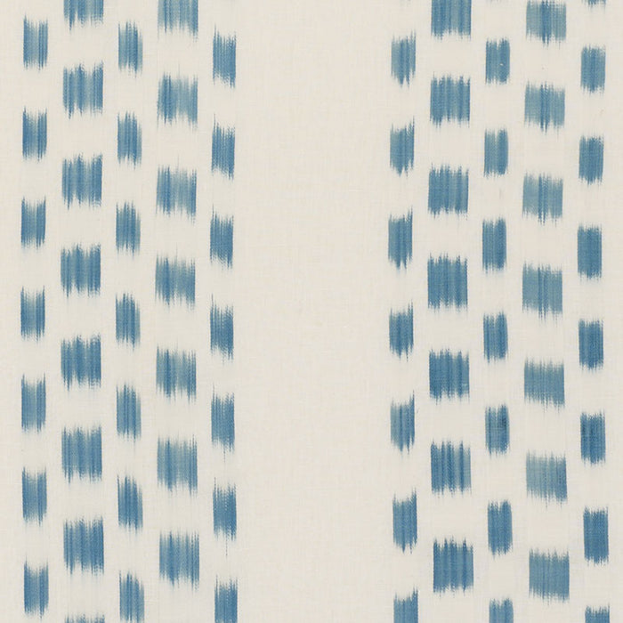 Schumacher Izmir Ikat Stripe Sky Fabric Sample 69472
