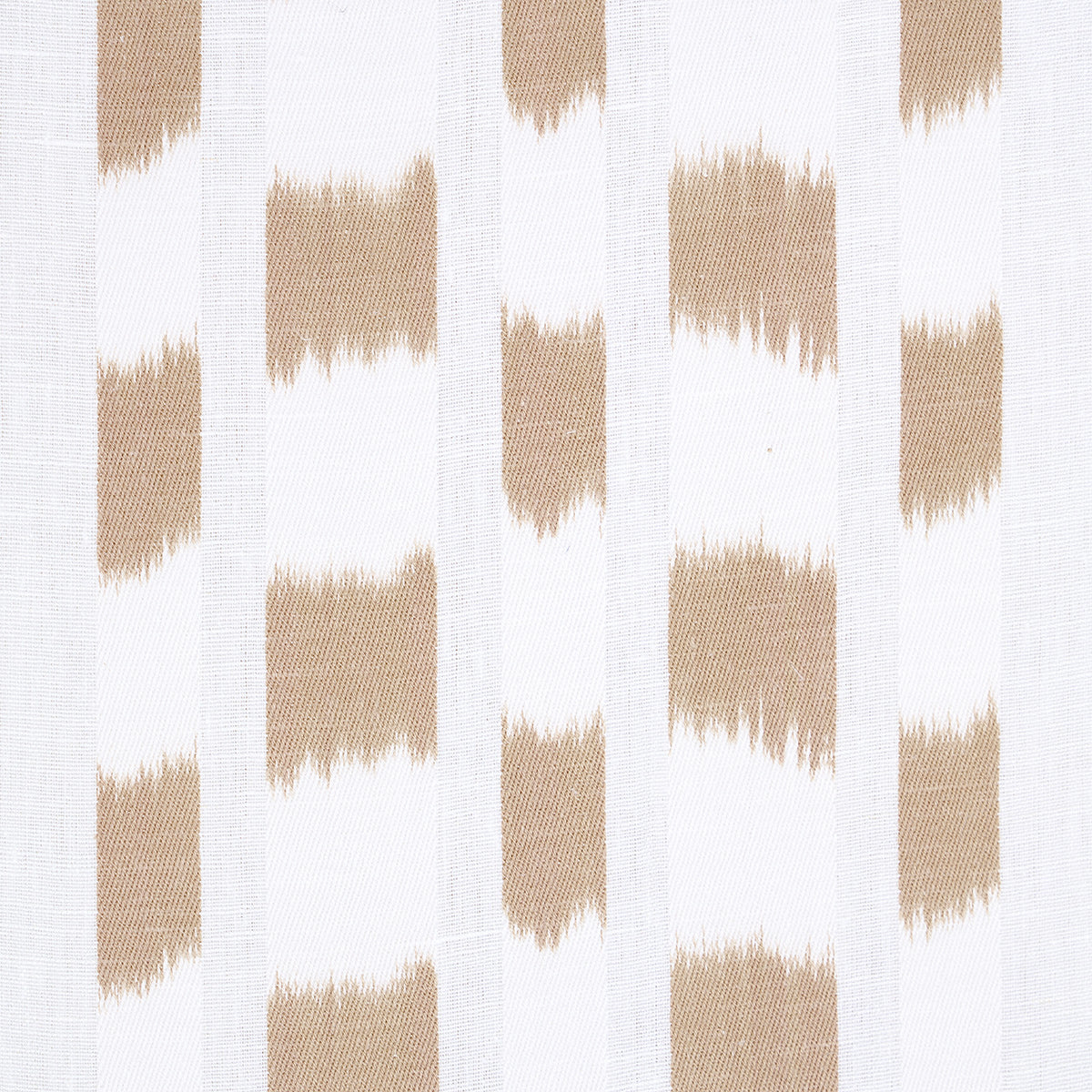Schumacher Izmir Ikat Stripe Sand Fabric 69474