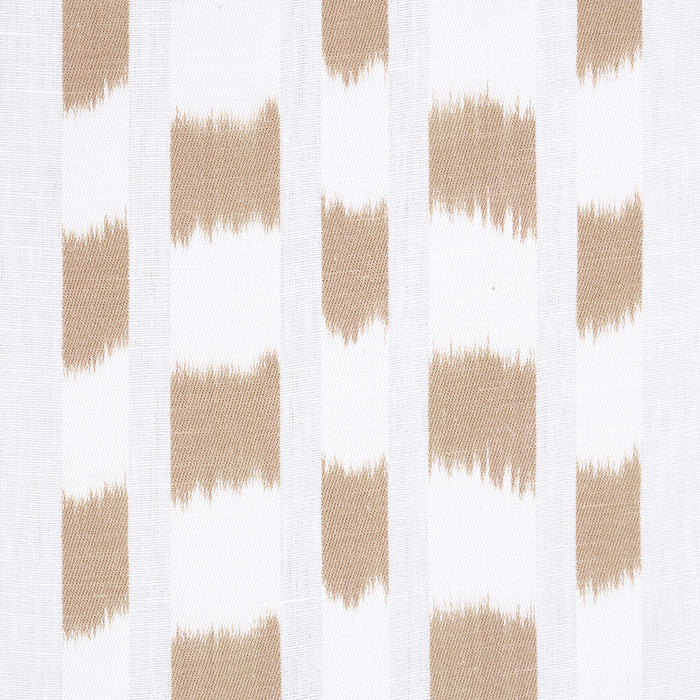 Schumacher Izmir Ikat Stripe Sand Fabric 69474