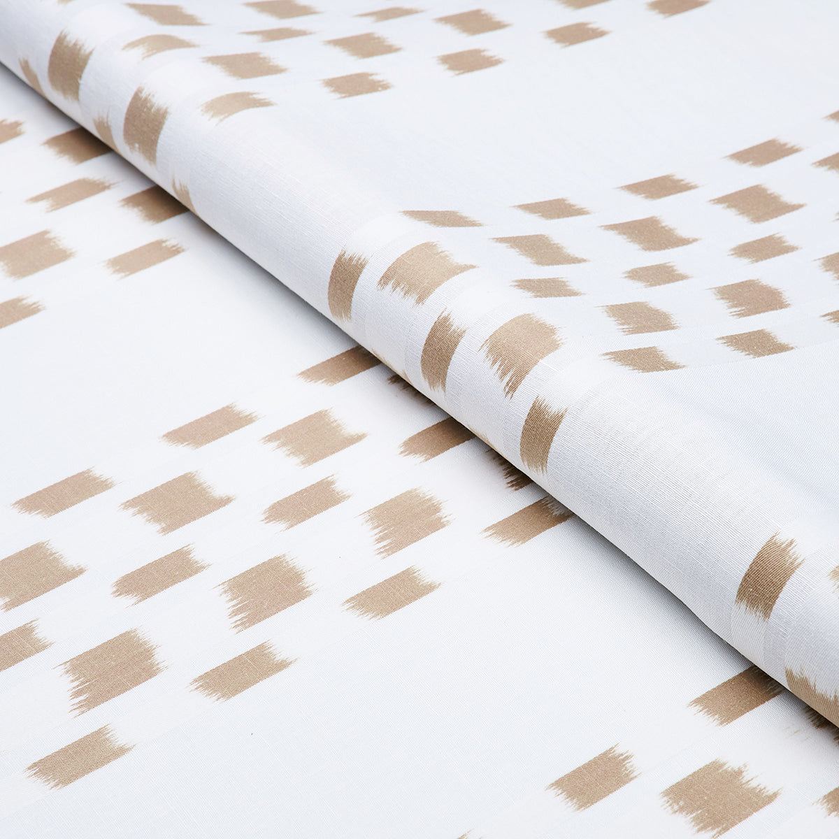 Schumacher Izmir Ikat Stripe Sand Fabric 69474