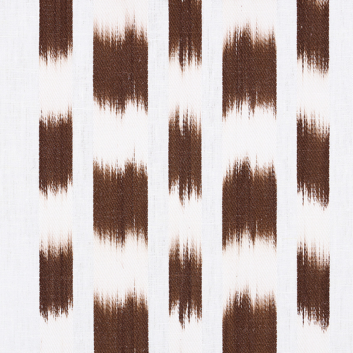 Schumacher Izmir Ikat Stripe Cocoa Fabric 69475