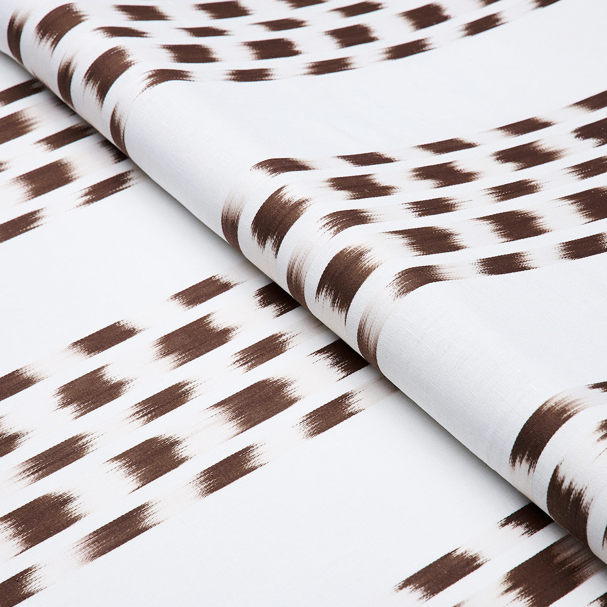 Schumacher Izmir Ikat Stripe Cocoa Fabric 69475