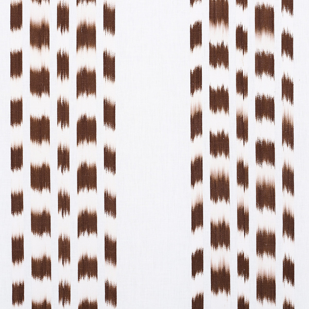 Schumacher Izmir Ikat Stripe Cocoa Fabric Sample 69475