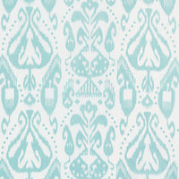 Schumacher Kiva Embroidered Ikat Sky Fabric 69481