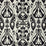 Schumacher Kiva Embroidered Ikat Raven Fabric 69482