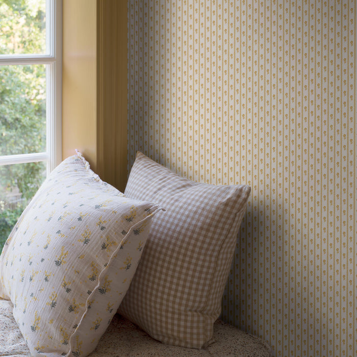 Schumacher Lilla Lyckan Mustard Wallpaper Sample 6953