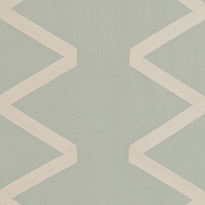 Schumacher Legere Linen Silk Applique Opal Fabric 69692