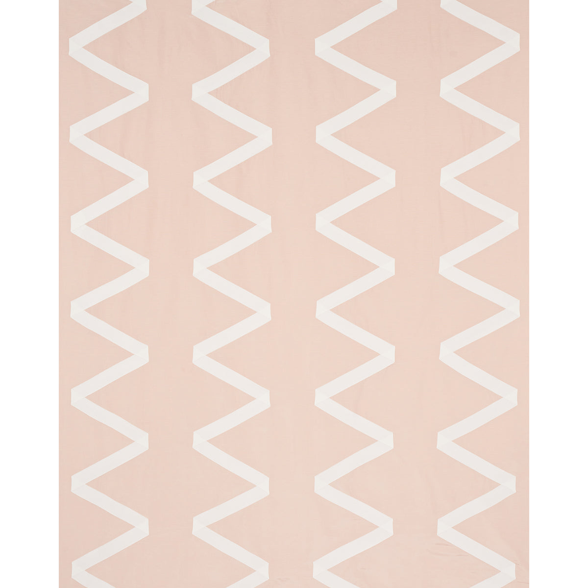 Schumacher Legere Linen Silk Applique Ivory On Blush Fabric 69693