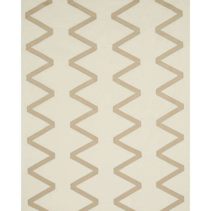 Schumacher Legere Linen Silk Applique Dove On Ivory Fabric 69694