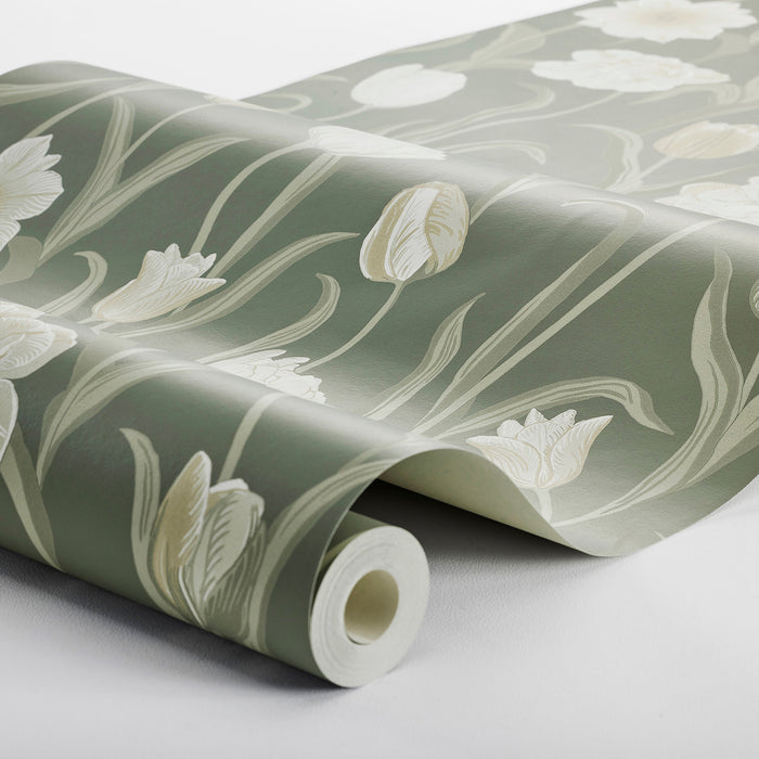 Schumacher La Belle Epoque Jade Wallpaper Sample 6971