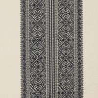 Schumacher Toledo Embroidery Noir Fabric 69730