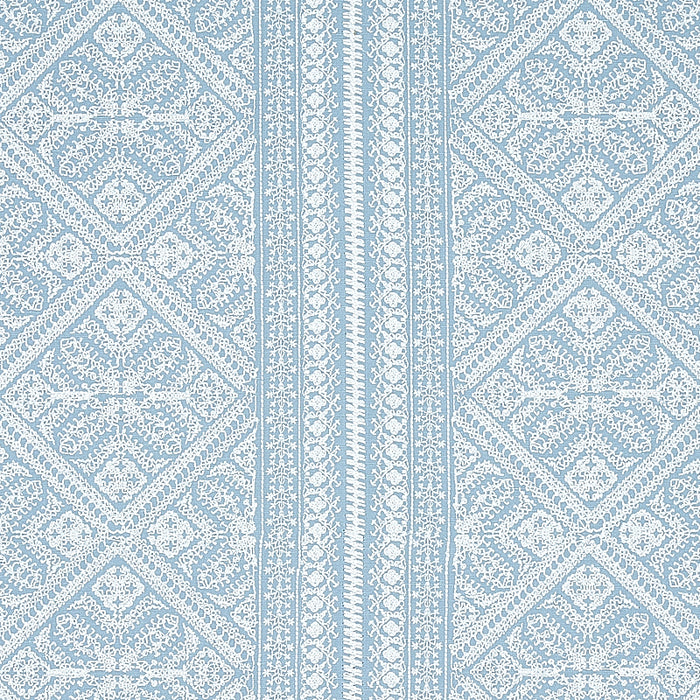 Schumacher Toledo Embroidery Chambray Fabric 69733