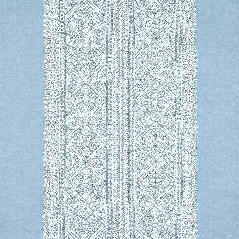 Schumacher Toledo Embroidery Chambray Fabric Sample 69733