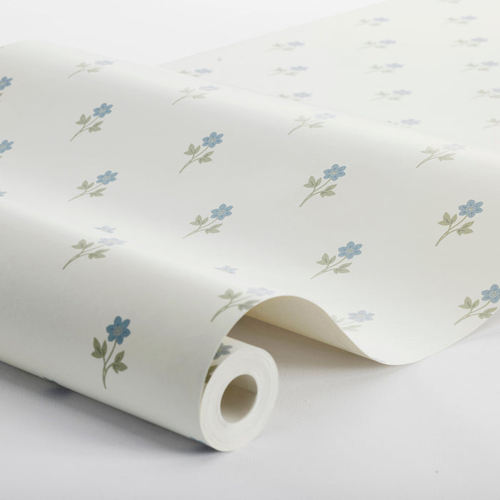 Schumacher Anemone By Borastapeter Blue Wallpaper Sample 6974