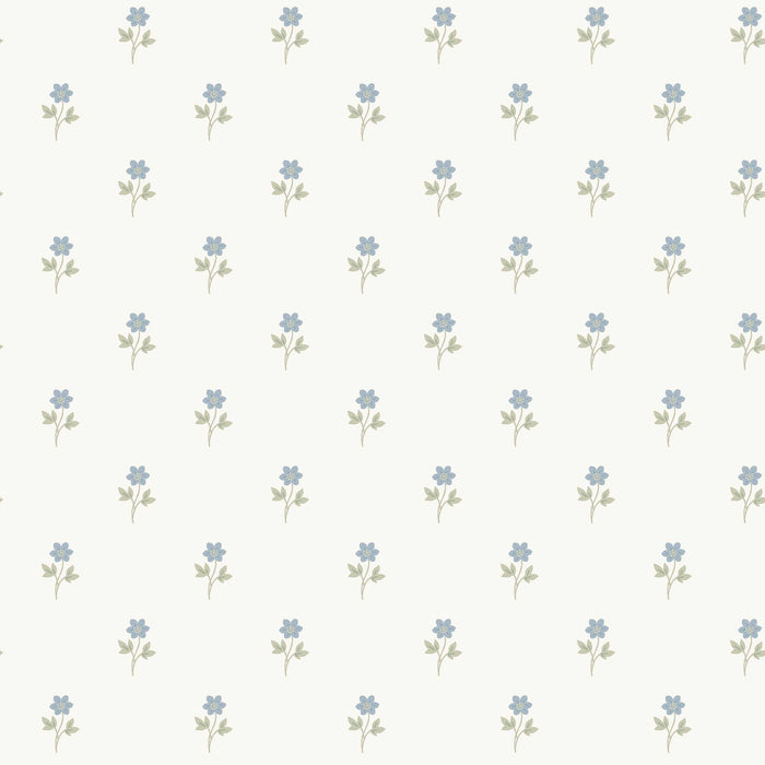 Schumacher Anemone By Borastapeter Blue Wallpaper Sample 6974