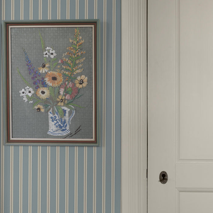 Schumacher Parlrand Blue Wallpaper Sample 6981