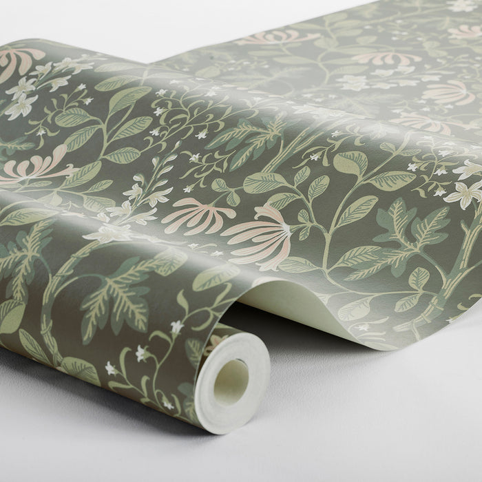 Schumacher Tradgardsfrojd Charcoal Wallpaper 6986