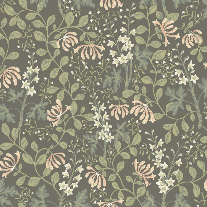 Schumacher Tradgardsfrojd Charcoal Wallpaper 6986