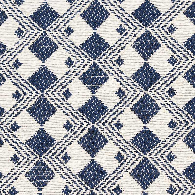 Schumacher Huxley Navy Fabric Sample 69873