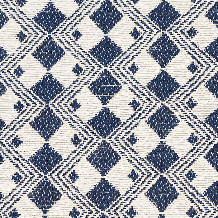 Schumacher Huxley Navy Fabric Sample 69873