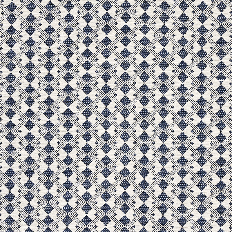 Schumacher Huxley Navy Fabric Sample 69873