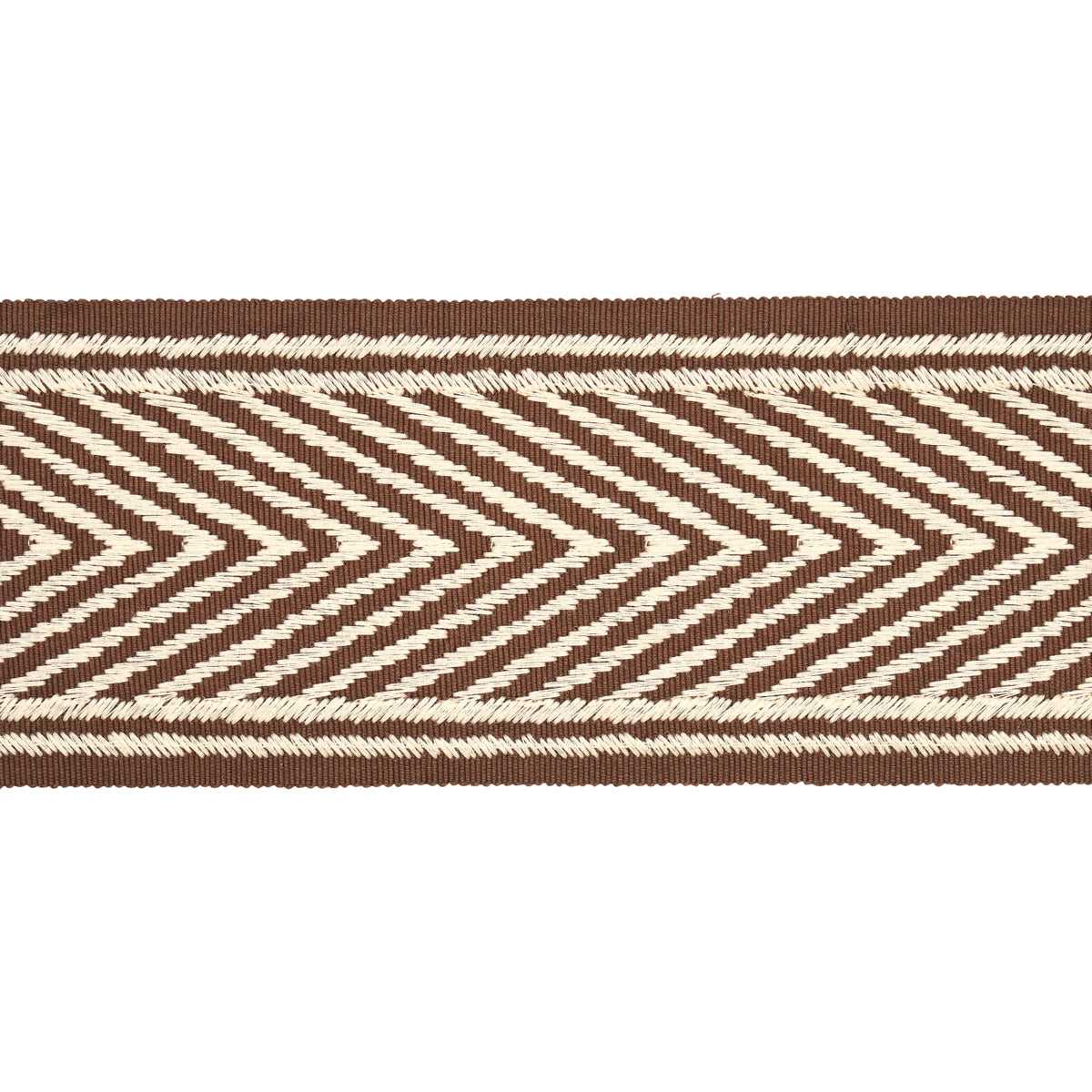 Schumacher Nicholson  Tape Brown Trim Sample 69968