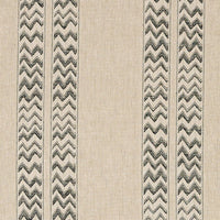 Schumacher Kudu Stripe Black Fabric 69970