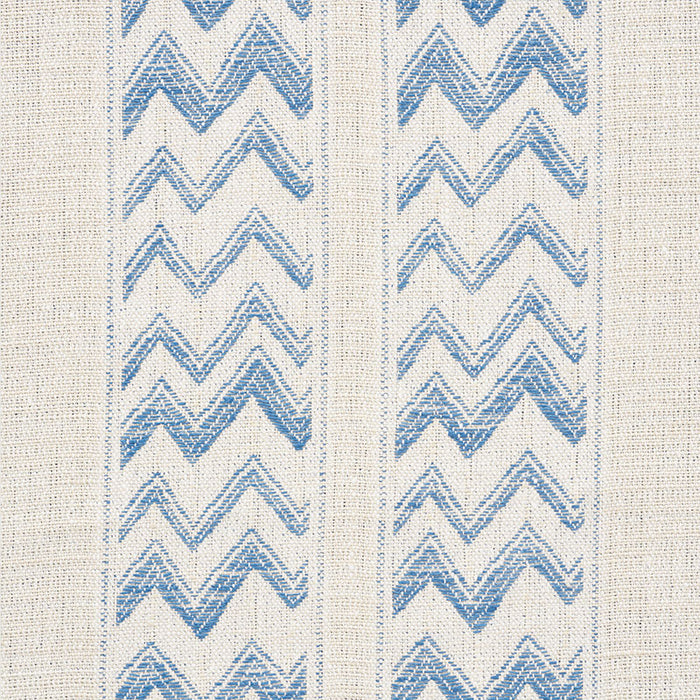 Schumacher Kudu Stripe Blue Fabric 69971