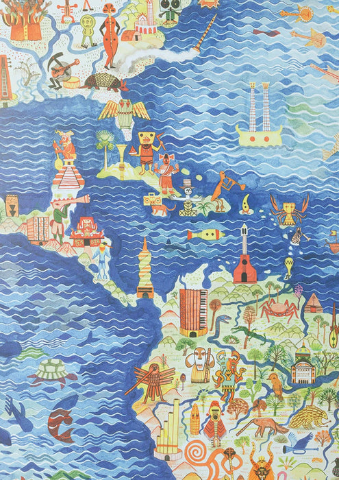 Pierre Frey Musiques Du Monde Multicolo Wallpaper Sample FP996001