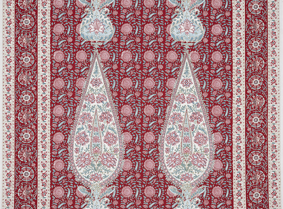 Braquenie Kalamkar Alizarine Fabric Sample B7633001